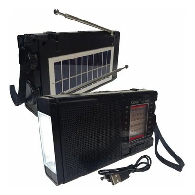 RADIO SOLAR + USB AM/FM/SW + LINTERNA + BLUETOOTH