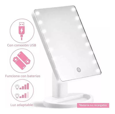 ESPEJO DE MAQUILLAJE LED 16 LUCES