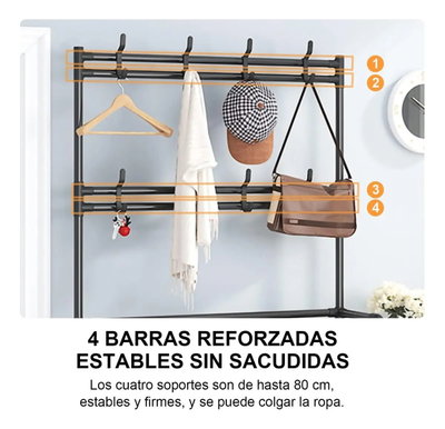 ORGANIZADOR PERCHERO ZAPATERO 5 NIVELES 170x80