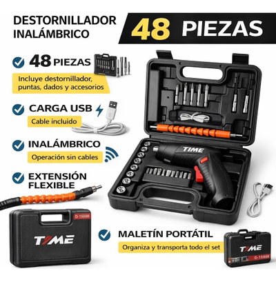 DESTORNILLADOR INALAMBRICO 48 PZS HERRAMIENTA