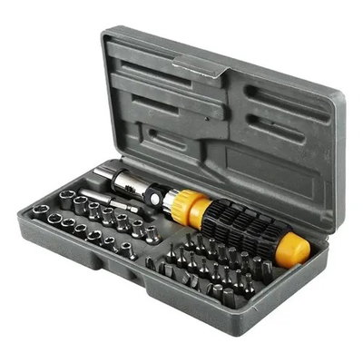 HERRAMIENTA CAJA JUEGO DE PUNTAS Y TUBOS X41 PIEZAS