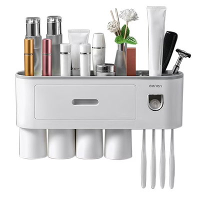 ORGANIZADOR DE BAÑO CON DISPENSER DE PASTA DENTAL
