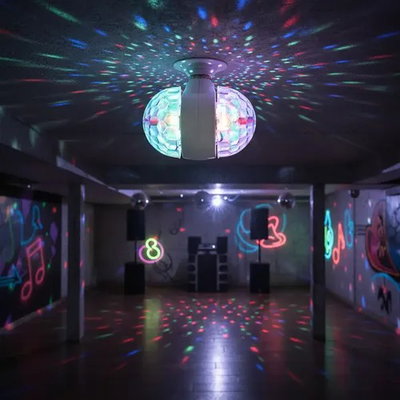 FOCO BOLICHE DOBLE RGB GIRATORIO 