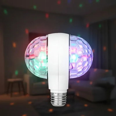 FOCO BOLICHE DOBLE RGB GIRATORIO 