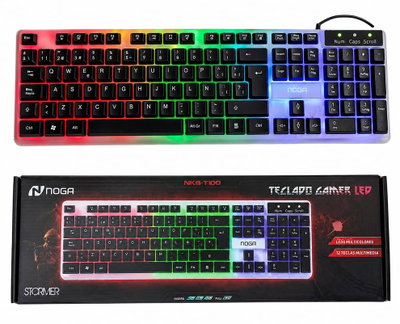 TECLADO GAMER NOGANET RETROILUMINADO LED RGB