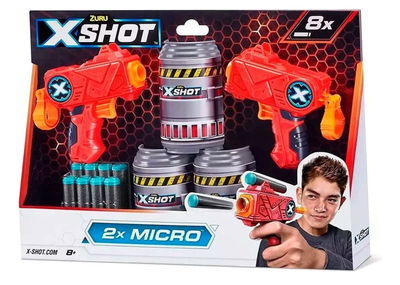  Set Pistolas X-Shot Doble + Latas + Dardos