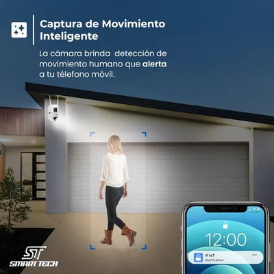 CAMARA SEGURIDAD WIFI DOBLE LENTE SEMI EXTERIOR 