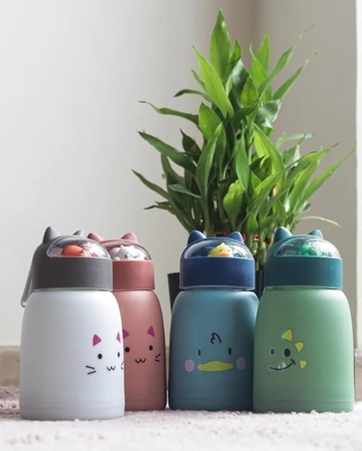 BOTELLAS INFANTILES CON DISEÑO ANIMAL 400ML