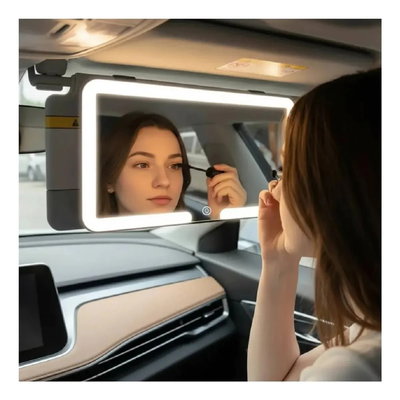 ESPEJO PARA SOL PARA AUTO CON LUZ LED 3 TONOS