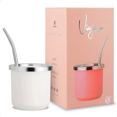 SET DE MATE REUNATA VIAJERO PRO 200 ML CON BOMBILLA 