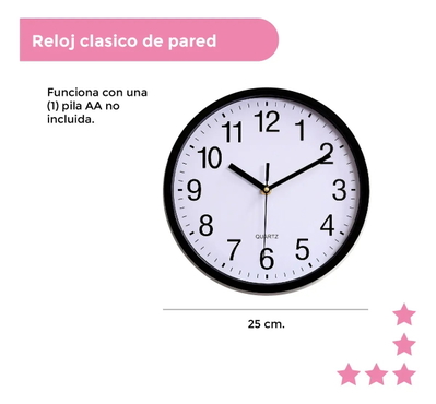 RELOJ DE PARED MINIMALISTA