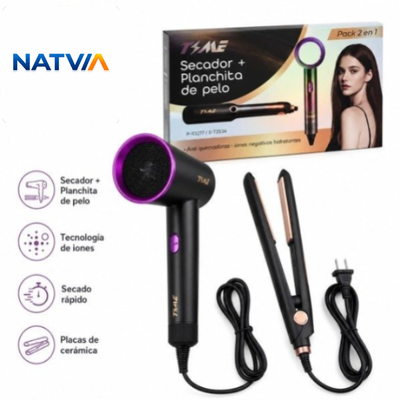 COMBO SECADOR + PLANCHITA DE PELO 