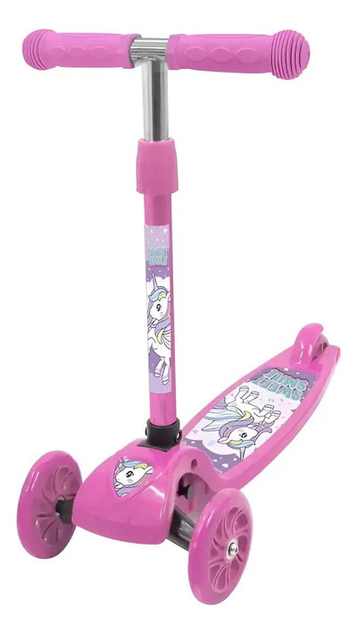 MONOPATIN INFANTIL UNICORNIO PLEGABLE 3 RUEDAS LUCES LED