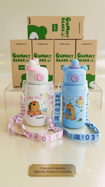 BOTELLA TERMO INFANTIL 620ML ACERO INOXIDABLE