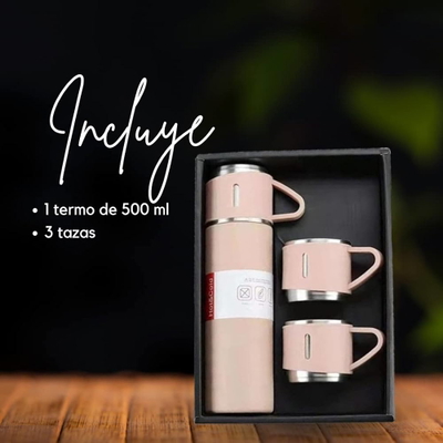 TERMO CAFETERO 500ML CON 3 TAZAS