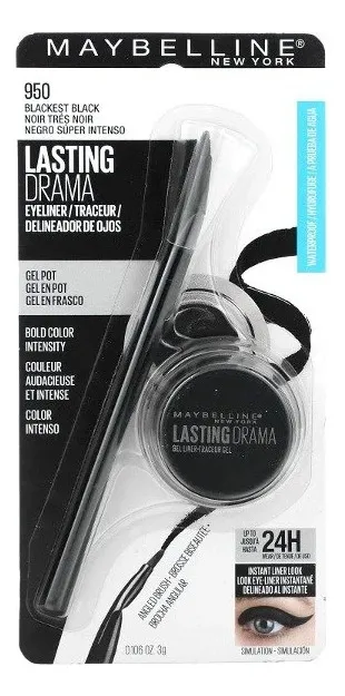 MAYBELLINE DELINEADOR DE OJOS EN GEL NEGRO MATE