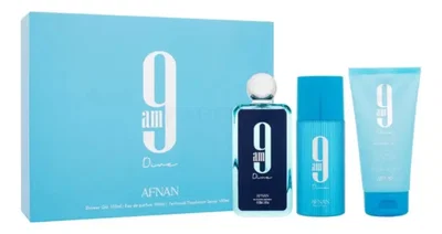 ESTUCHE AFNAN 9AM DIVE EDP 100 ML + SHOWER GEL 150 ML + DESOD. 150 ML
