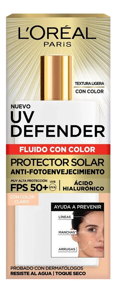 UV Defender Protector Solar Diario +50 -Tono Claro-