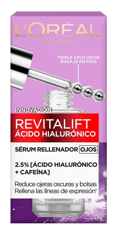 L’Oréal Paris Revitalift Filler Ojos – Ácido Hialurónico + Cafeína 2.5% (20 ml)