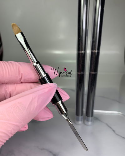 Pincel para polygel con espátula 