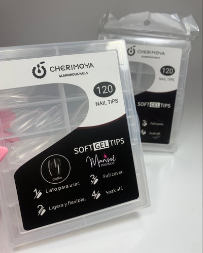 Tips soft gel (pre limados) cherimoya 