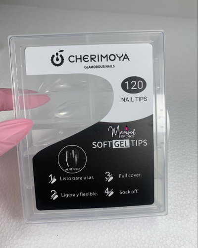 Tips soft gel  (pre limados) cherimoya 