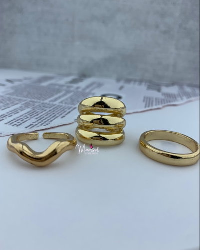 Anillos pack dorado 