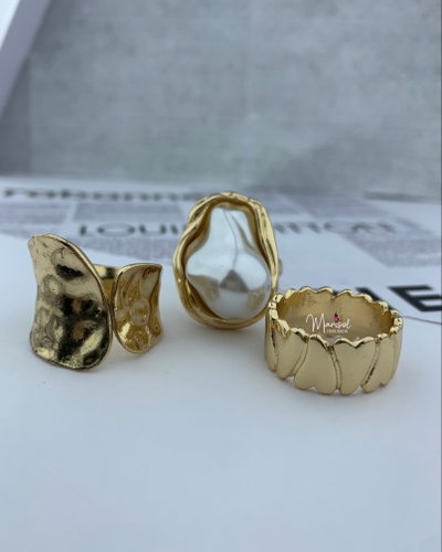 Anillos pack dorado 