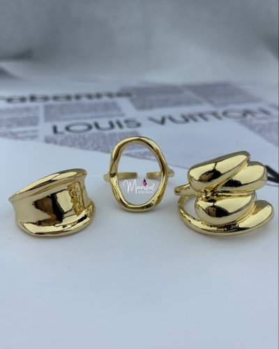 Anillos pack dorado 