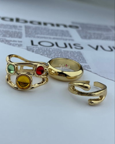 Anillos pack dorado