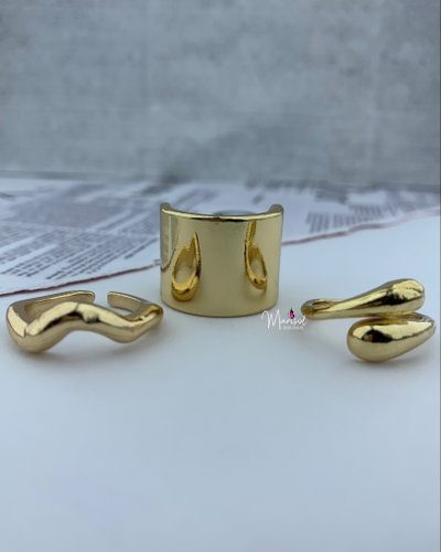 Anillos pack dorado 