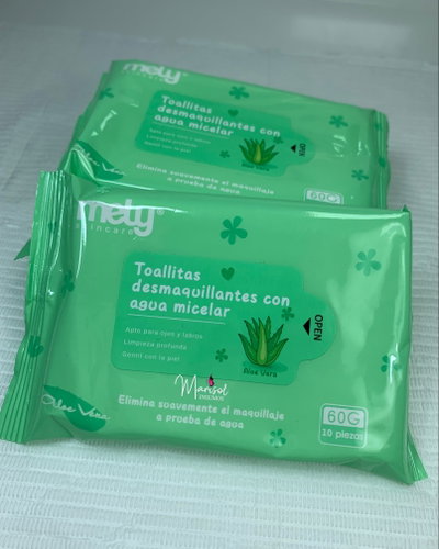 Toallitas desmaquillantes con aloe Vera 