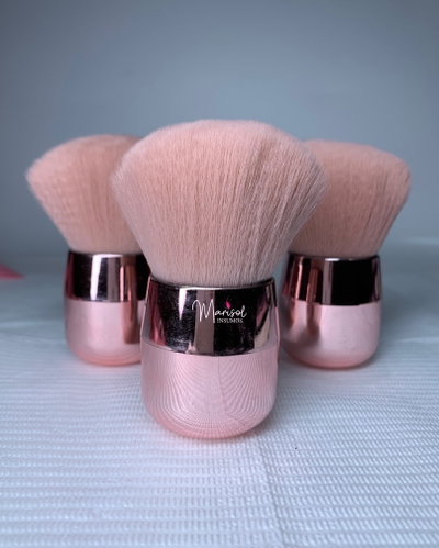 Brocha para polvo rosa gold 