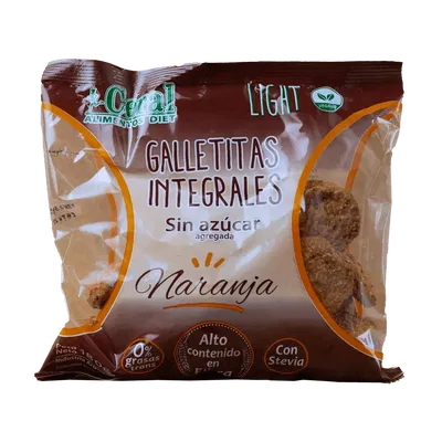 CERAL – GALLETITA INTEGRAL NARANJA CON STEVIA X180
