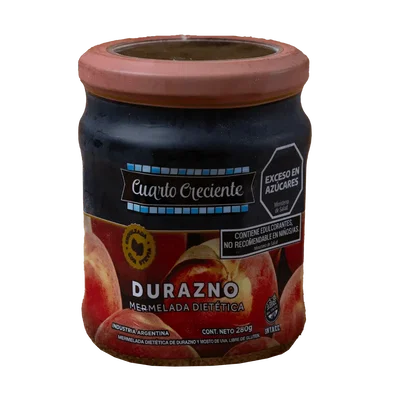 CUARTO CRECIENTE – MERMELADA DURAZNO CON STEVIA X280 G