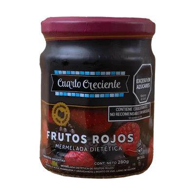CUARTO CRECIENTE – MERMELADA FRUTOS ROJOS CON STEVIA X280 G