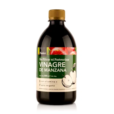 NATIER-VINAGRE SIDRA DE MANZANA + VITAMINA C 500 cc
