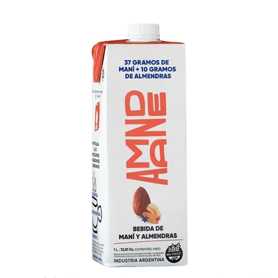 AMANDE-BEBIDA ALMENDRA CON MANÍ 1 Litro