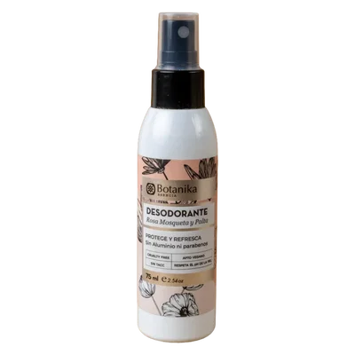 BOTANIKA-DESODORANTE SPRAY ROSA MOSQUETA +PALTA  75 ml 