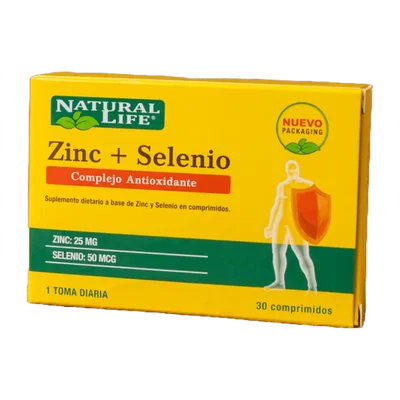 NATURAL LIFE-COMPRIMIDO ZINC SELENIO x 30 u
