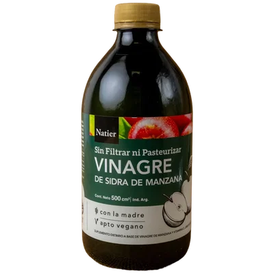 NATIER-VINAGRE SIDRA DE MANZANA + VITAMINA C 500 cc