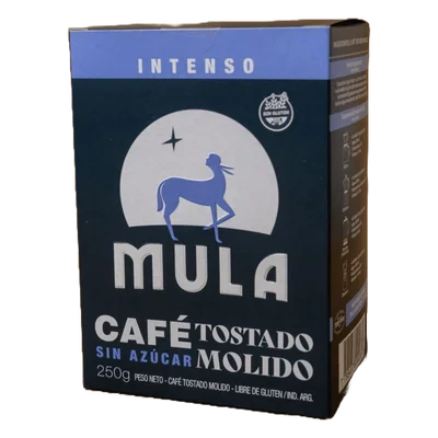 MULA – CAFÉ TOSTADO MOLIDO INTENSO SIN AZÚCAR 