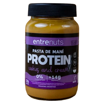 ENTRENUTS – PASTA MANÍ PROTEICA COOKIES AND CREAM X370 g