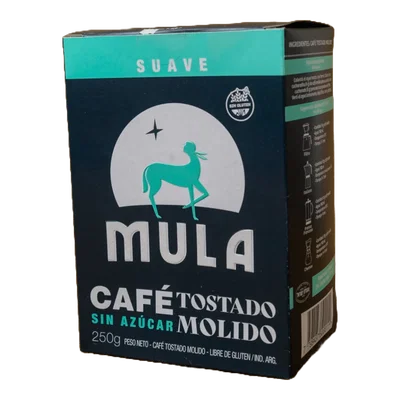 MULA – CAFÉ TOSTADO MOLIDO SUAVE SIN AZÚCAR