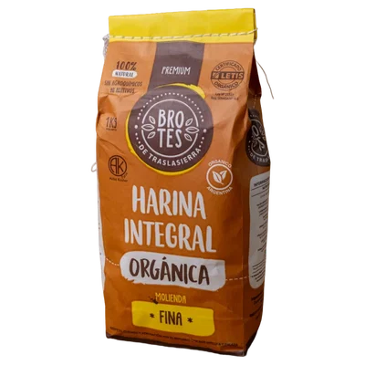 BROTES – HARINA INTEGRAL TRIGO ORGANICA FINA X1 KG