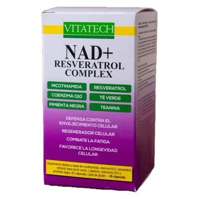 VITATECH- CÁPSULAS NAD RESVETRATOL COMPLEX X 60 U