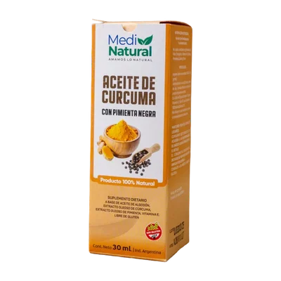 MEDINATURAL – ACEITE CURCUMA PIMIENTA NEGRA X30 ML
