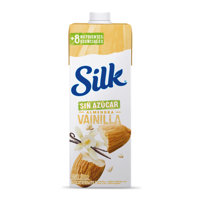LECHE VEGETAL DE ALMENDRAS SABOR VAINILLA SIN AZUCAR TETRAPACK X 1LT SILK