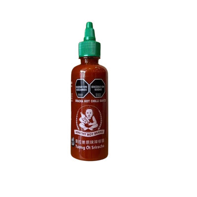 SRIRACHA HOT CHILLI SAUCE P/SUSHI BOTELLA X 280GR HEALTHY BOY