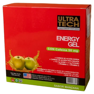 ULTRA TECH – ENERGY GEL AMINO CAFEINA MANZANA X32 G X12 U